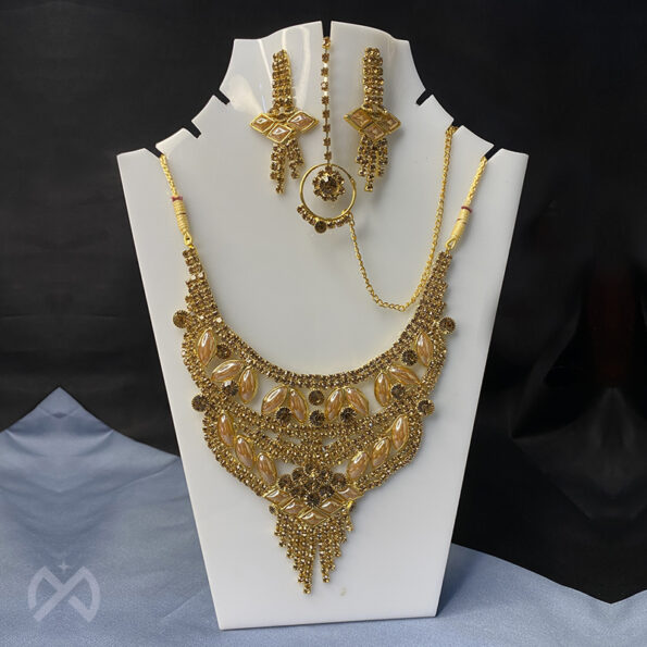 Ethnic Gold Plated Fashion Necklace Set