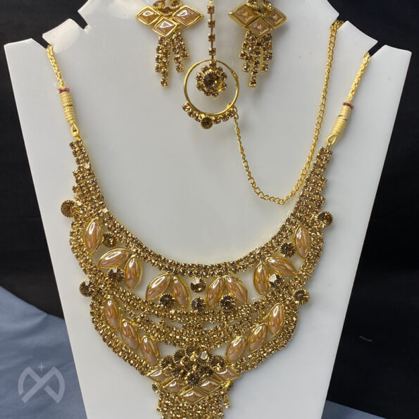 Ethnic Gold Plated Fashion Necklace Set