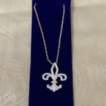 Gold Plated Fleur-De-Lis Pendant Necklace