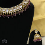 Kundan Meenakari Pearl Choker Necklace Set