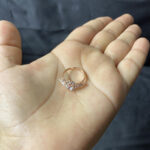 Round Cut Morganite White Zircon Statement Ring